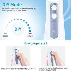 img 1 attached to 🦷 360ML Cordless Dental Oral Irrigator - Professional Water Flosser with 4 Modes for Teeth Cleaning, Rechargeable & IPX7 Waterproof, Expandable Water Tank - Ideal for Home and Travel