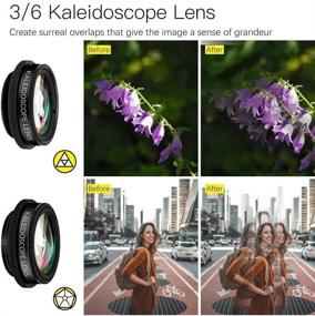 img 2 attached to Enhance Your Smartphone Photography with Phone Camera Lens Kit - Lens Zoom, 📷 Fisheye, Super Wide Angle, Macro, CPL, Kaleidoscope, and Starburst Lens for Samsung Android Smartphones