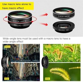 img 3 attached to Enhance Your Smartphone Photography with Phone Camera Lens Kit - Lens Zoom, 📷 Fisheye, Super Wide Angle, Macro, CPL, Kaleidoscope, and Starburst Lens for Samsung Android Smartphones