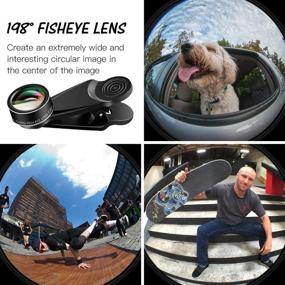 img 1 attached to Enhance Your Smartphone Photography with Phone Camera Lens Kit - Lens Zoom, 📷 Fisheye, Super Wide Angle, Macro, CPL, Kaleidoscope, and Starburst Lens for Samsung Android Smartphones