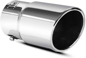 img 4 attached to 🔧 Apeixoto 2-2.5 Inch Adjustable Inlet Exhaust Tip: Polished Stainless Steel Tailpipe with Bolt-On Design