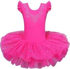 img 4 attached to ZNYUNE Toddler Skirted Leotard B184_Red_L Girls' Clothing in Active