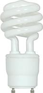 ⚡ satco s8205 mini spiral cfl soft white light bulb - energy-efficient gu24 base, 18w (75w), 1200 lumens, 2700k логотип