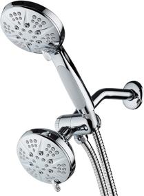 img 4 attached to 💦 Notilus Surround-Shower(TM) High-Pressure 48-Setting Luxury 3-Way Shower Head/Handheld Combo - Enhanced Grip, Anti-Clog Jets, Durable Stainless Steel Hose, Chromium-Plated Finish