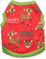 🦌 adorable rudolph the red-nosed reindeer pet dog cloth: perfect holiday t-shirt for puppy and kitten gifts логотип