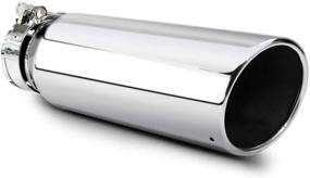 img 4 attached to Apeixoto Universal Polished Stainless Tailpipe