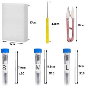 img 3 attached to 🧵 Felting Needles Kit: 8-Needle Tool, 36/38/40 Gauge Felting Needles, Sewing Pins, Foam Mat, Scissors | Complete Wool Needle Felting Supplies for Beginners & Professionals