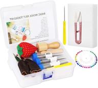 🧵 felting needles kit: 8-needle tool, 36/38/40 gauge felting needles, sewing pins, foam mat, scissors | complete wool needle felting supplies for beginners & professionals logo