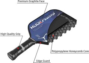 img 2 attached to 🏓 HUDEF Pickleball Paddles Racket: Graphite Carbon Fiber Face, Lightweight 8OZ with Sword Pattern, Ultra Cushion, Honeycomb Polymer Core & Premium Grip - Complete with Cover