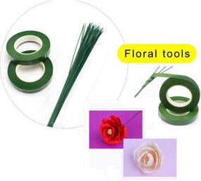 img 3 attached to 🌸 Floral Arrangement Kit, Floral Tapes & Wraps, Floral Wire Cutter, Green Floral Tape 22 Gauge, Floral Stem Wire 26 Gauge, Green Floral Wire for Bouquet Stem Wrap, Florist Wreath Making Supplies - Pengxiaomei