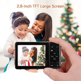 img 3 attached to 📸 Детская цифровая камера - видеокамера высокой четкости с ЖК-экраном 2,8 дюйма, заряжаемая, компактная портативная камера, идеальная для начинающих, студентов, подростков - отличный подарок.