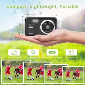 img 1 attached to 📸 Детская цифровая камера - видеокамера высокой четкости с ЖК-экраном 2,8 дюйма, заряжаемая, компактная портативная камера, идеальная для начинающих, студентов, подростков - отличный подарок.