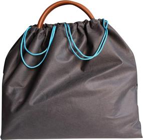 img 1 attached to Anthracite Drawstring Shoe Bags: Non Woven, Breathable Travel Accessories for Handbags