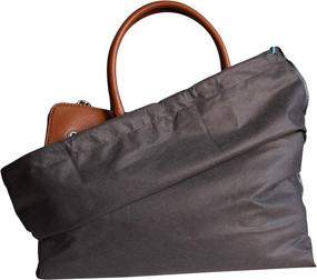 img 4 attached to Anthracite Drawstring Shoe Bags: Non Woven, Breathable Travel Accessories for Handbags