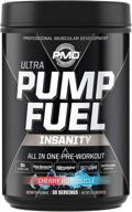 🍒 pmd sports ultra pump fuel insanity - cherry bombsicle: power-packed pre workout drink mix for energy, strength, endurance, and muscle recovery logo