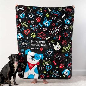 img 4 attached to 🐶 Ultra-Soft Dog Blanket - 'Be The Person Your Dog Thinks You Are' - Buy One, Give One to a Shelter Dog in Need - 60″ x 50″ - iHeartDogs