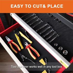 img 1 attached to 🔧 Makitoyo Professional Tool Box Liner: Non-Slip, Black Foam EVA & Rubber Mat - 16" x 6 ft for Drawer Liner