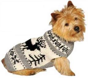 img 1 attached to 🎄 X-Small Chilly Dog Reindeer Shawl Sweater for Dogs