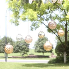 img 2 attached to 🎄 30-Count Shatterproof Clear Plastic Christmas Ball Ornaments, 70mm/2.76" Diameter, Transparent, See-Through Crystal Baubles, Rose Gold Color, Bulbs with Delicate Stuffed Decorations for Xmas Tree