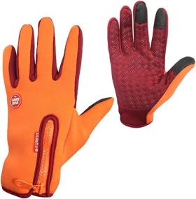 img 3 attached to 🧤 Ytuomzi Winter Gloves - Touch Screen, Warm, Windproof Cycling Driving Riding Bike Gloves, Telefingers, Thermal, Non-Slip Silicone Gel, Adjustable Full Finger Mittens for Cold Weather