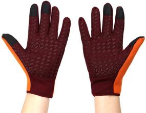 img 2 attached to 🧤 Ytuomzi Winter Gloves - Touch Screen, Warm, Windproof Cycling Driving Riding Bike Gloves, Telefingers, Thermal, Non-Slip Silicone Gel, Adjustable Full Finger Mittens for Cold Weather