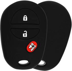 img 2 attached to 🔑 Protective Soft Rubber Key Fob Cover for Toyota Tacoma Tundra Highlander - KeyGuardz GQ43VT20T Outer Shell Case