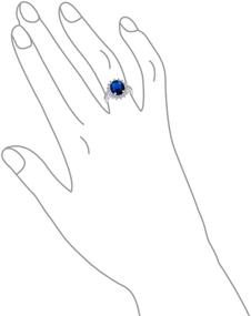 img 2 attached to Bling Jewelry Simulated Sapphire Engagement