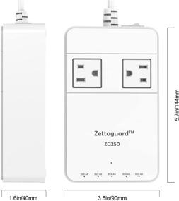 img 1 attached to 🔌 Zettaguard Mini 2-Outlet Travel Power Strip Surge Protector with 5 USB Charger USB Charging Station Hub (Smart USB Port, 40W/8A) and 5 Feet Power Cord, White - Compact and Efficient Power Solution for Travelers