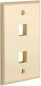 img 3 attached to 🔌 Cmple 2 Port Keystone Wall Plate Single-Gang Ivory - 10 Pack: High-Quality Standard Size Keystone Jack Insert