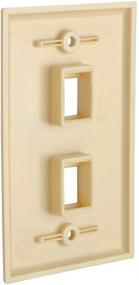 img 2 attached to 🔌 Cmple 2 Port Keystone Wall Plate Single-Gang Ivory - 10 Pack: High-Quality Standard Size Keystone Jack Insert