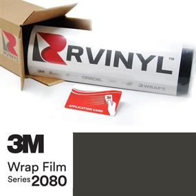 img 4 attached to 🚗 3M 2080 M12 Matte Black Vinyl Car Wrap Film – 5ft x 1ft | Application Card Included | Premium Vehicle Wrap Roll