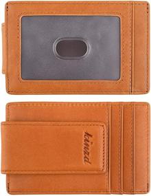 img 4 attached to 🧳 Kinzd Pocket Leather Blocking Pattern Men's Essential Accessories