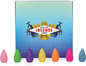 img 1 attached to 🦚 Pavo Cristatus Backflow Incense Cones - 120 Pcs, Lavender, Jasmine, Rose, Ocean, Sandalwood, Lemon - 6 Mixed Natural Scents with Backflow Incense Burner