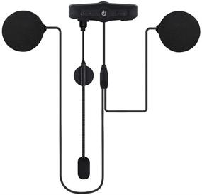img 4 attached to SCS ETC S-7 Bluetooth Headset Motorcycle Helmet Intercom Kit: 🎧 Handsfree Calls & Music, Speakers & Headphones for Motorbike Skiing - Black