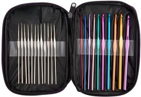 img 4 attached to 22-Piece Crochet Hooks Set - BetyBedy Aluminum Handle Knitting Needles in Multicolor for Yarn Craft - 0.6~6.5mm Crochet Needles