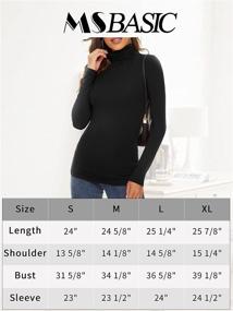 img 2 attached to MSBASIC Womens Stretch Turtleneck Elegant