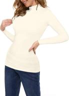 msbasic womens stretch turtleneck elegant logo