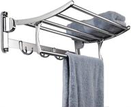 🧺 candora 24in wall mounted shelf towel rack with specular finish, towel holder & 8 hooks logo