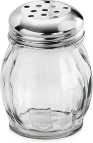 img 4 attached to 🧀 New Star Foodservice 22377 Glass Swirl Cheese Shaker - 6-Ounce, Set of 12 | Stainless Steel Perforated Top