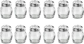 img 3 attached to 🧀 New Star Foodservice 22377 Glass Swirl Cheese Shaker - 6-Ounce, Set of 12 | Stainless Steel Perforated Top