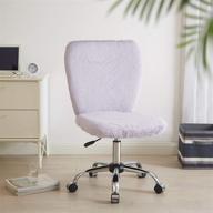 stylish lavender rabbit faux fur rolling computer desk chair: urban shop logo