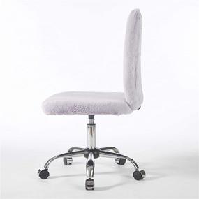 img 2 attached to Stylish Lavender Rabbit Faux Fur Rolling Computer Desk Chair: Urban Shop