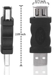 img 3 attached to 🔌 Blacell USB 2.0 A мужской к Firewire IEEE 1394 6P женский адаптер конвертер соединитель F/M - эффективный перенос данных и совместимость