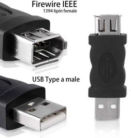 img 2 attached to 🔌 Blacell USB 2.0 A мужской к Firewire IEEE 1394 6P женский адаптер конвертер соединитель F/M - эффективный перенос данных и совместимость