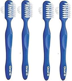 img 2 attached to 🦷 Oral B Denture Brush Dual Head (Pack of 4) - Ultimate Cleaning for Dentures