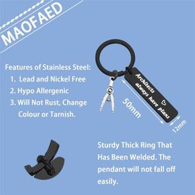img 3 attached to 🏗️ MAOFAED Architect Gifts - Architecture Keychain for Architecture Students and Professionals: Always Have Plans