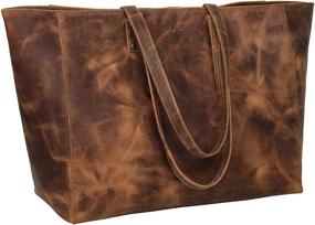 img 4 attached to Antonio Valeria Cognac Leather Shoulder Women's Handbags & Wallets for Totes