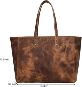 img 3 attached to Antonio Valeria Cognac Leather Shoulder Women's Handbags & Wallets for Totes