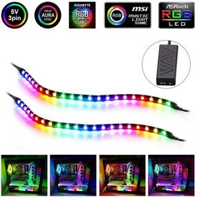 img 3 attached to PC Addressable RGB LED Strip Lights Kit - Magnetic Rainbow PC Case Lighting