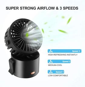 img 1 attached to 🌀 Portable USB Rechargeable Mini Fan: Compact Handheld Neck and Desk Fan for Personal Use, 3 Speeds - Ideal Gift for Girls, Boys, Women - Perfect for Travel, Office, and Outdoor Activities